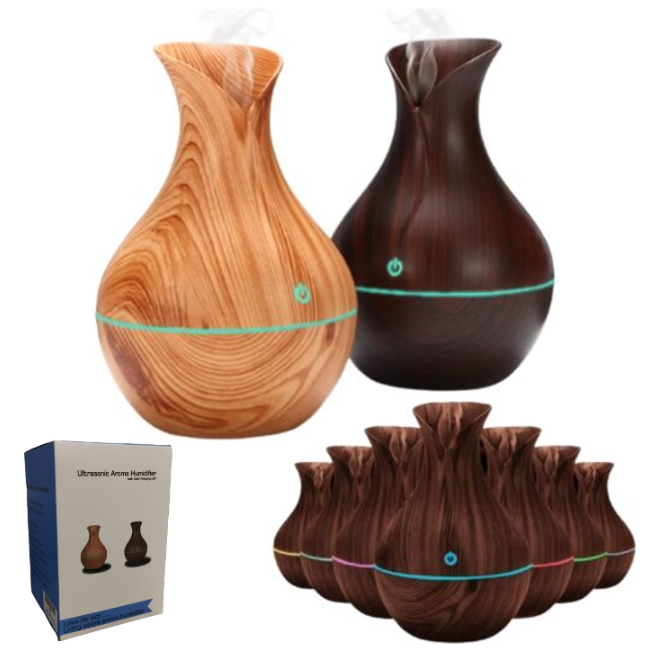 Aromatizador Difusor Vaporizador Humidificador Usb 130ML / 3W / Con Luces / Botella