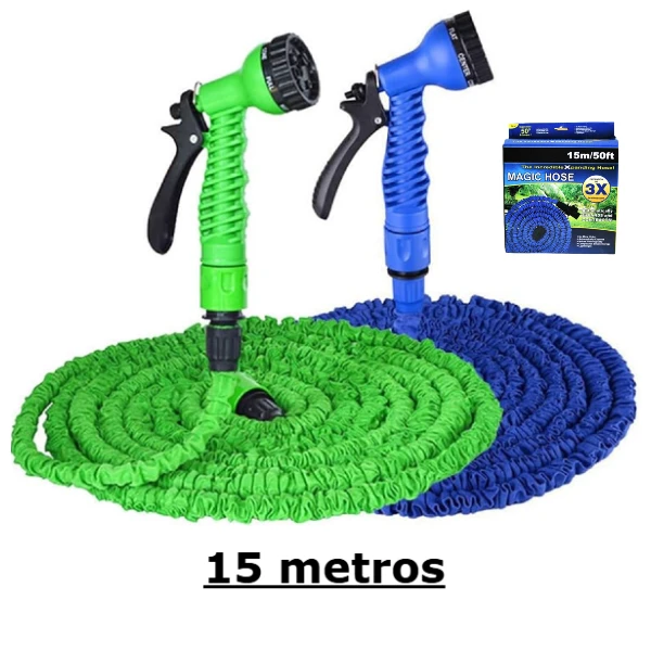 Manguera Flexible Expandible De Jardín 15 Metros Con Pistola