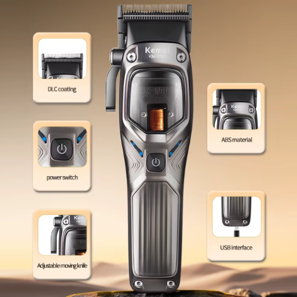 Maquina De Cortar Pelo / Barba Profesional Kemei KM-1726 / 10000RPM MAX / 12W