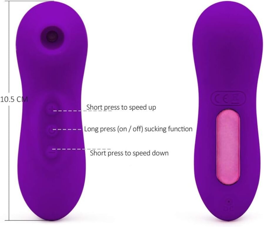 Vibrador / Succionador De Clítoris / Recargable / Con Bolsito