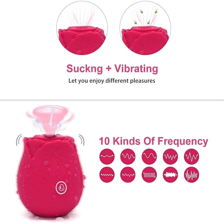 Rosa Vibrador / Succionador De Clítoris / Con Bolsito / Recargable