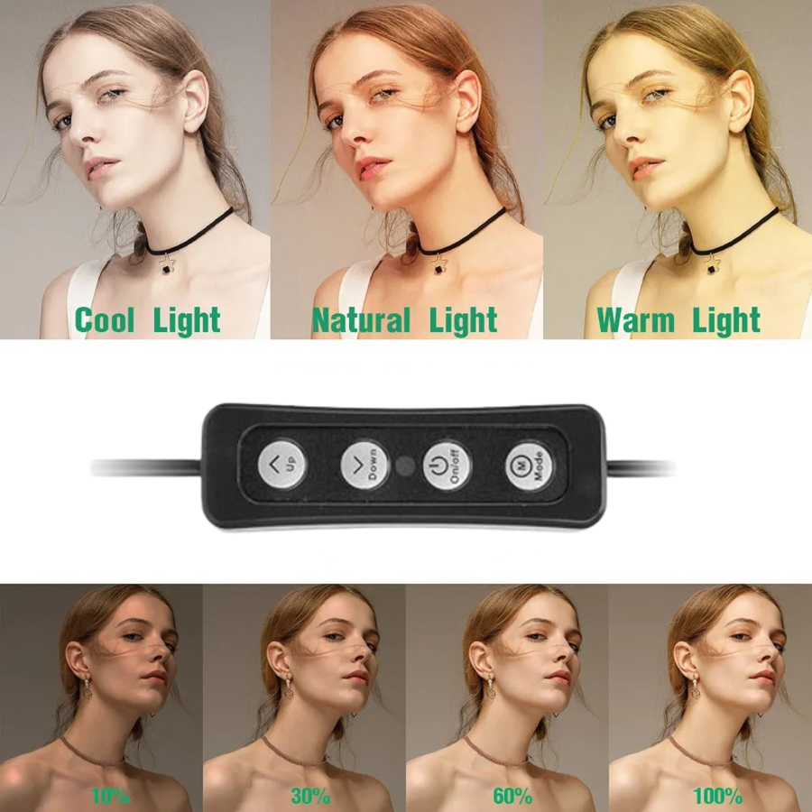 Aro de Luz Led 21cm Espejo Extraible