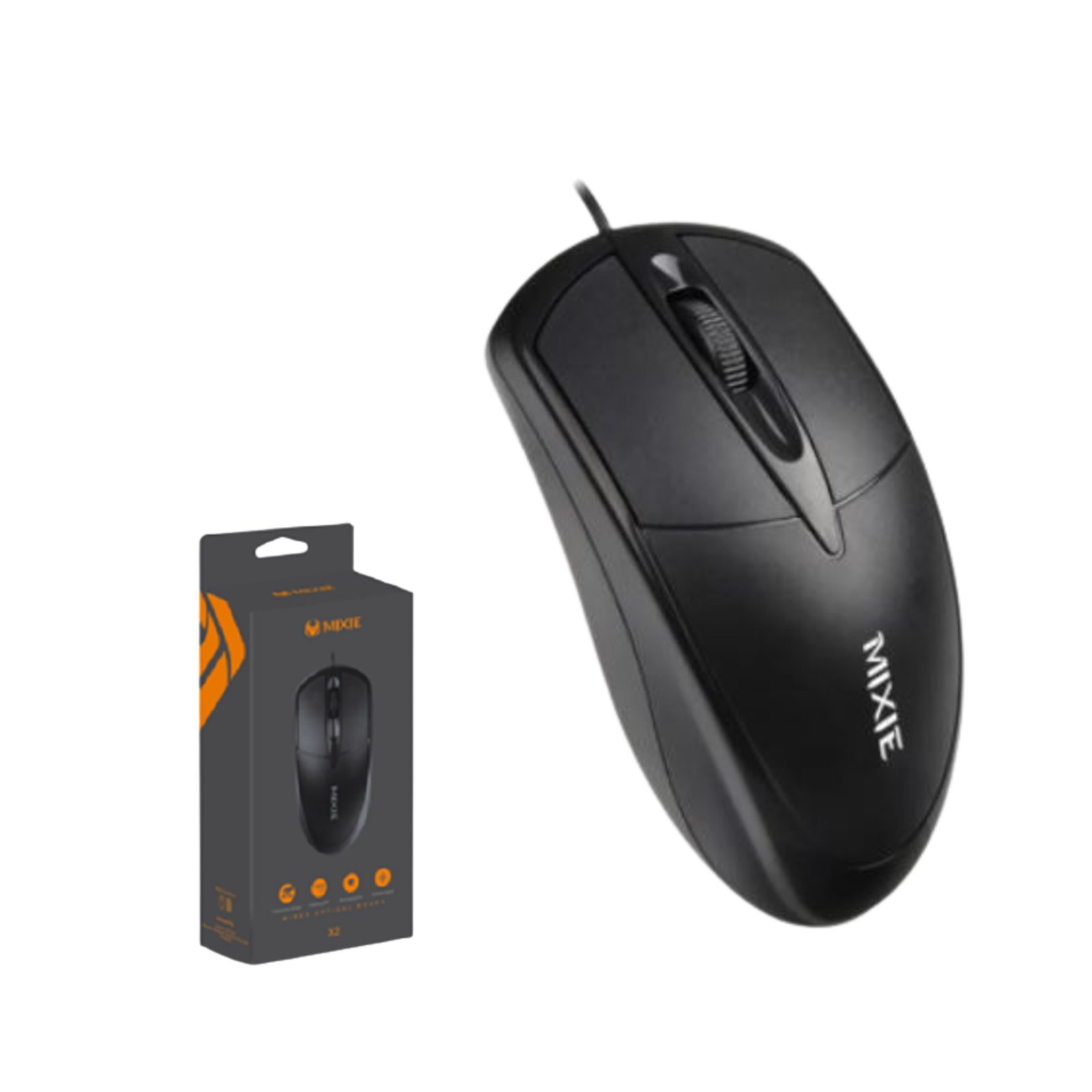 Mouse Mixie X2 / Cableado USB / 1000 DPI