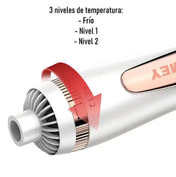 Cepillo Secador de Pelo Giratorio Kemei KM-8024 / 800w