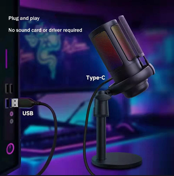 Micrófono Condensador PC / USB / RGB / ME6S