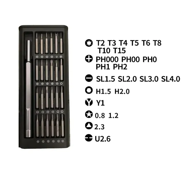 Kit Destornilladores Precisión 24 en 1 / Puntas Magnéticas