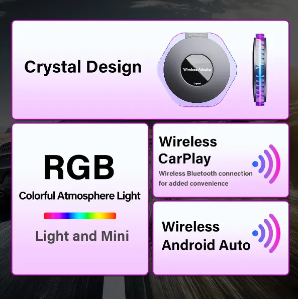 Interface Inalámbrica 2en1 Carplay / Android Auto