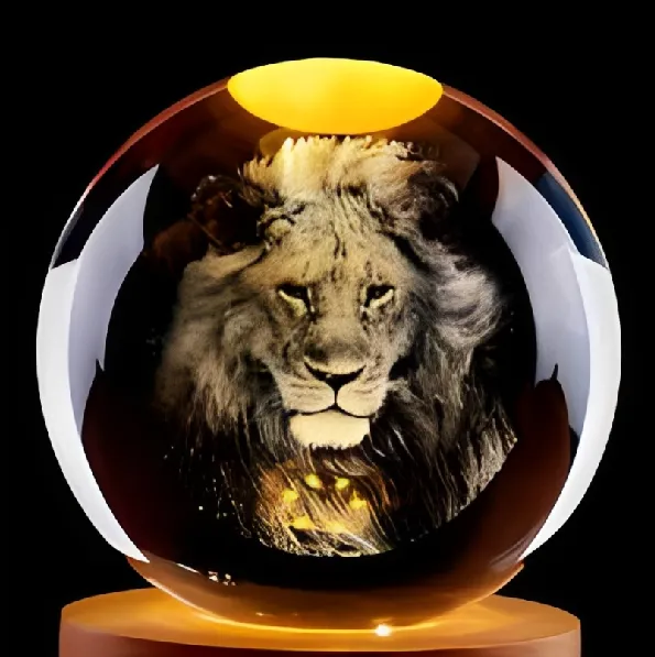 Lampara Veladora Bola Cristal Luz Led 3d USB / 6cm / 12 DISEÑOS / VER FOTOS