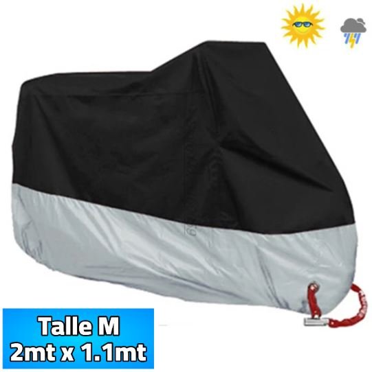Funda Lona Cubre Moto Impermeable Anti Lluvia Polvo UV / Talle M