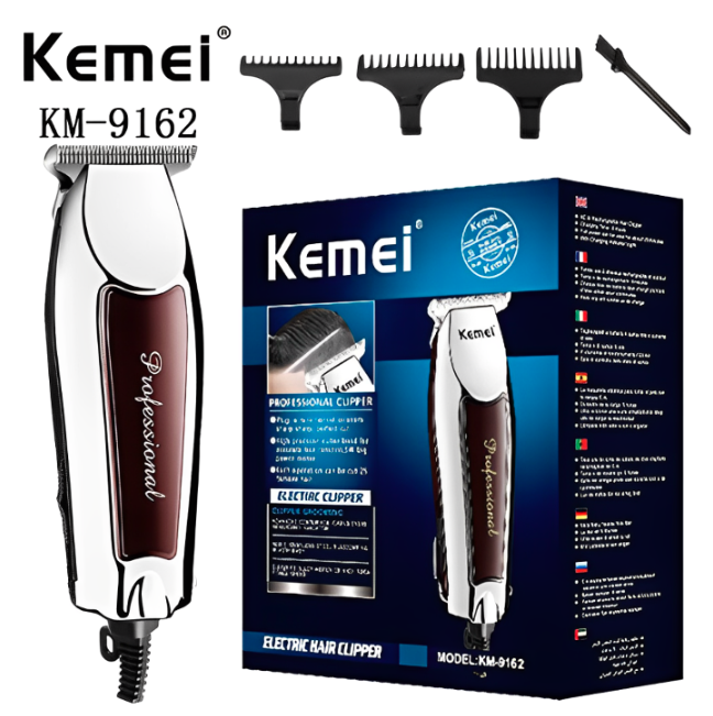 Maquina De Cortar Pelo / Barba Profesional 220V Kemei KM-9162 / 3W