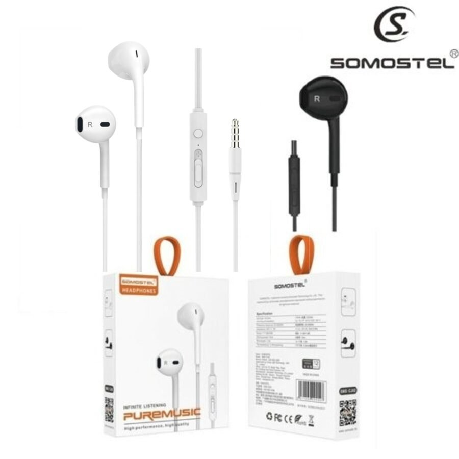 Auriculares Manos Libres Somostel Estilo iPhone 3.5mm (CJ02)