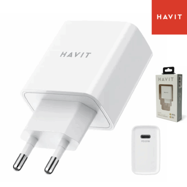 Cargador HAVIT UC110 De Pared Para USB Tipo-C PD 20W