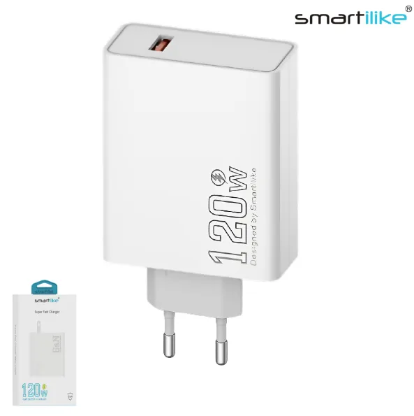 Cargador De Pared USB 120W / Super Fast Charging QC3.0 / GaN / Smartilike MT-TQ01