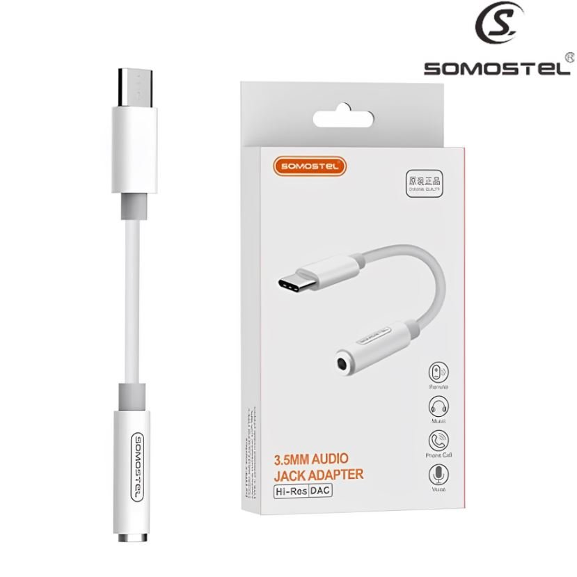 Adaptador De Audio Tipo-C A 3.5mm Somostel SMS-BZ02 / Audio Digital