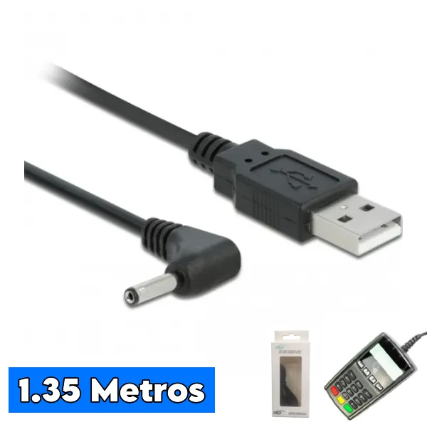 Cable USB A 3.5″ ( POS ) 1.35 MT / Conector En 90°
