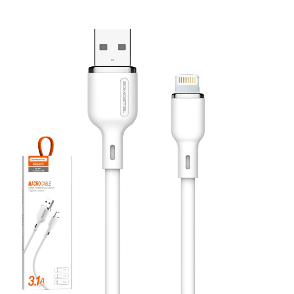 Cable USB Para iPhone Lightning 1MT 3.1A / FAST CHARGE QC3,0 / Somostel SMS-BP11