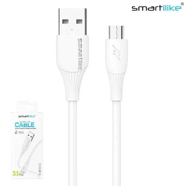 Cable USB A MICRO USB 3.1A 1MT / FAST CHARGE QC 3.0 / Smartilike MT-CB02