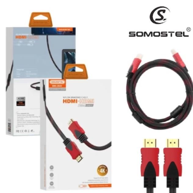 Cable HDTV 2.0 Somostel Ultra HD 4K / Acordonado / 3 MT / 60HZ