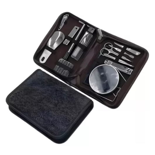 Set Manicura Pedicura 12 En 1 Con Espejo / Con Estuche