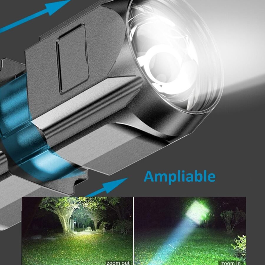 Linterna Led 2 En 1 Recargable / Luz Frontal Y Lateral / Ampliable