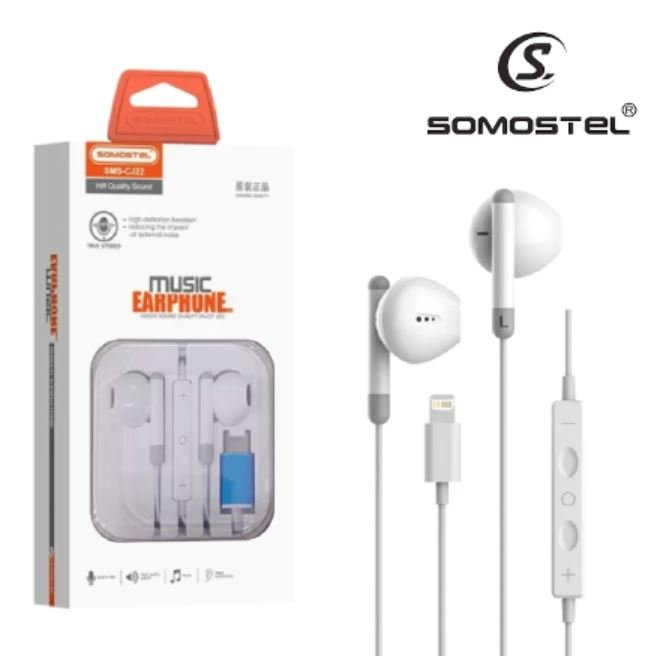 Auriculares Manos Libres SOMOSTEL Para iPhone Lightning / Bluetooth