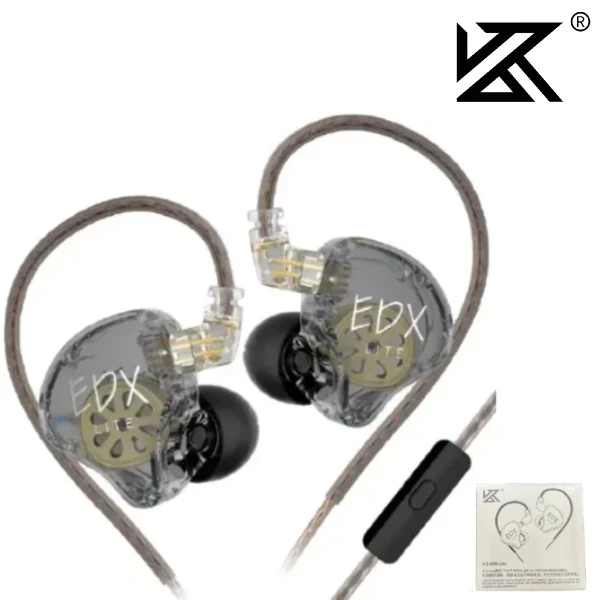 Auriculares KZ EDX LITE Con Micrófono / 3.5MM / GRIS