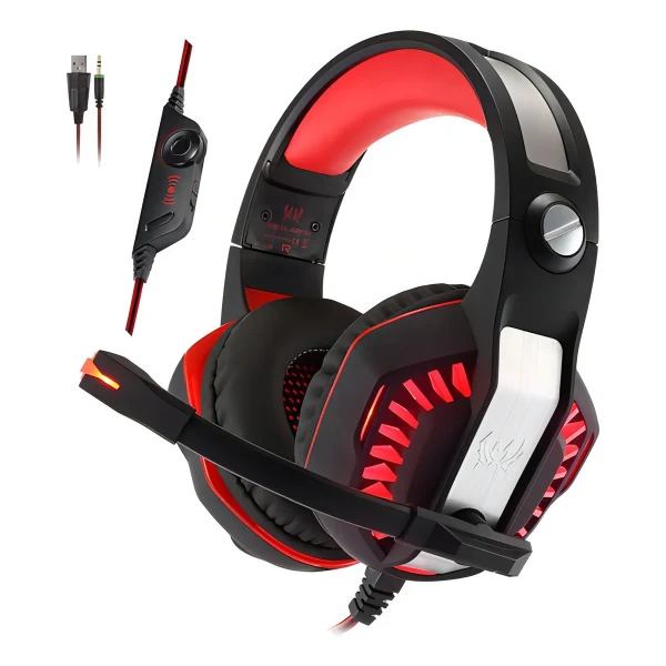 Auriculares Gamer Kotion Each G2000 II / 3.5 mm / USB Para Luces / Con Micrófono