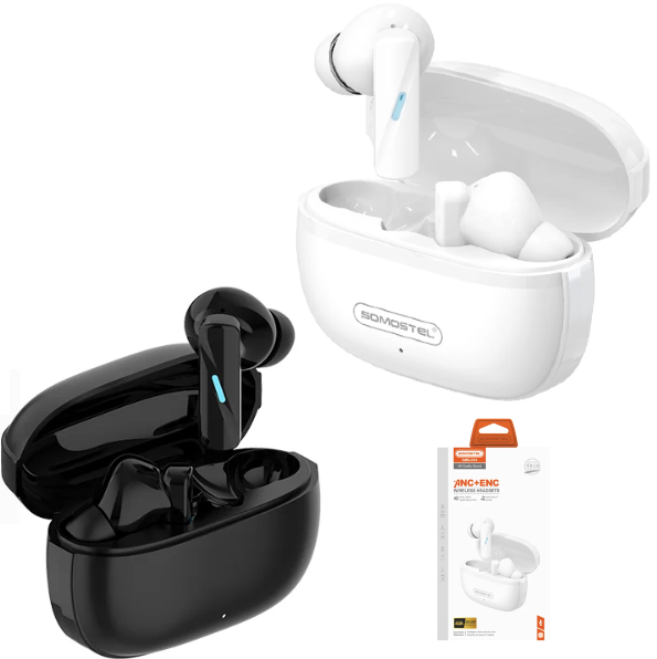 Auriculares Manos Libres Bluetooth 5.3 / SOMOSTEL SMS-I310 / Cancelación de Ruido ANC+ENC