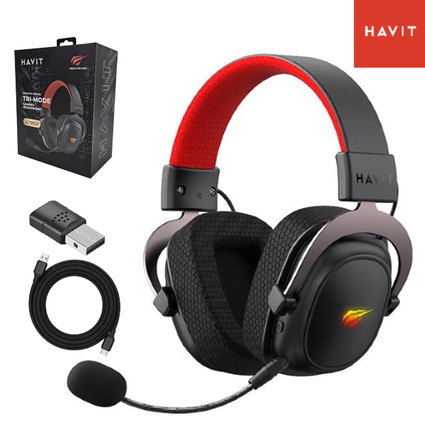 Auriculares Gamer HAVIT H2002BG / Bluetooth / 2.4Ghz / Cable USB / Con Micrófono
