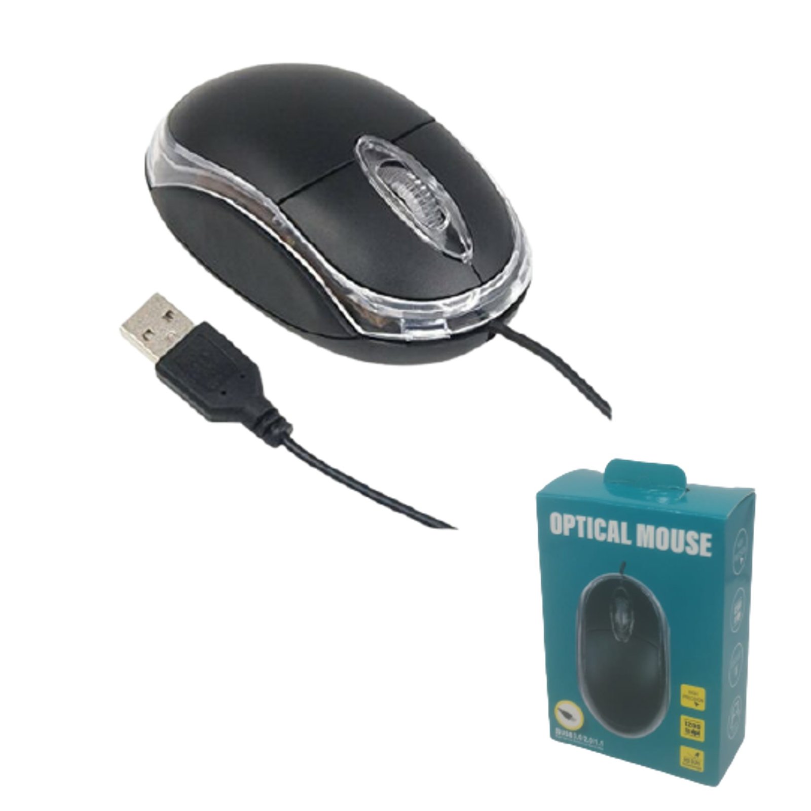Mini Mouse Óptico Cableado / 1200 DPI