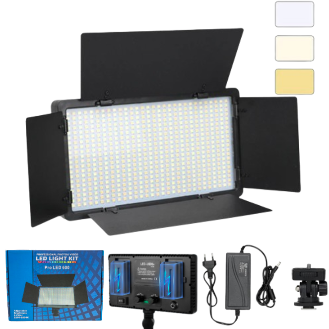Panel Led 40w / 600 Leds / 220v / PRO LED 600 / Ranura Para Baterías