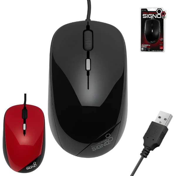 Mouse Cableado USB / SIGNO / 7 Led Color / 800 – 1200 – 1600 DPI