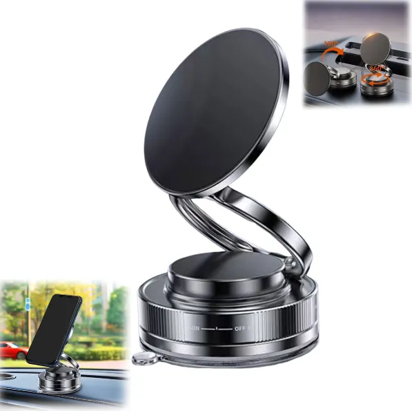 Soporte De Auto Para Celular Magnético Ventosa Giratorio 360°