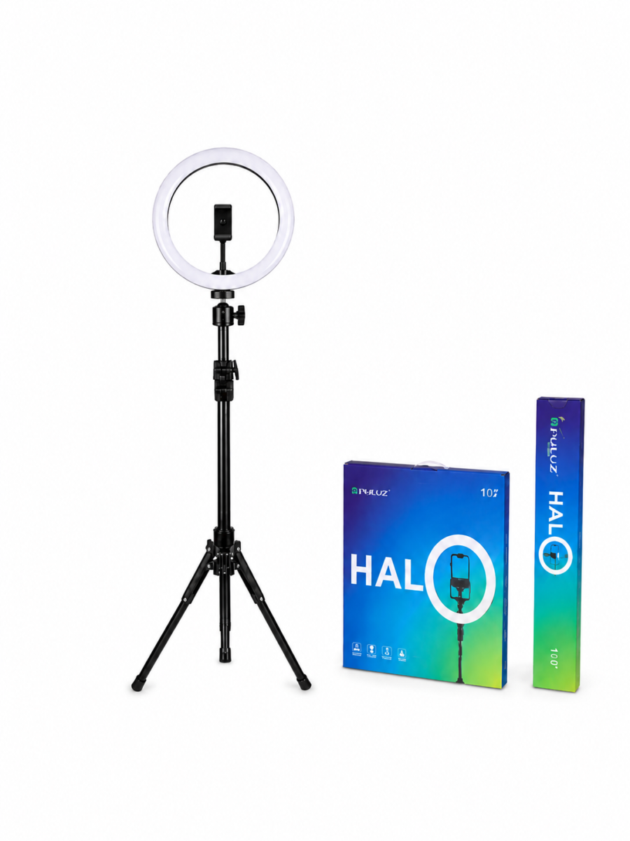 Aro Anillo De Luz Led 30cm + Trípode 1.66mt / Con Soporte Para Celular / 144 Led / 12W / SYSKA