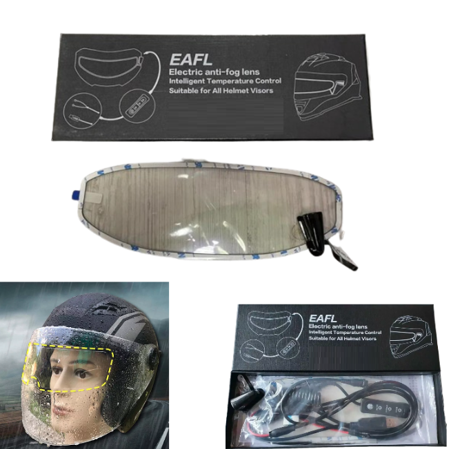 Desempañador Eléctrico 12V Y USB Para Casco De Moto / Anti Empaño / VER VIDEO EN DESCRIPCION