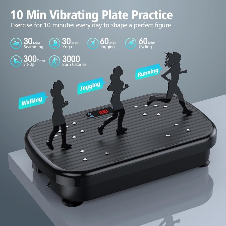 Plataforma Vibratoria Eléctrica Con Bandas Elásticas / Control remoto / 200w