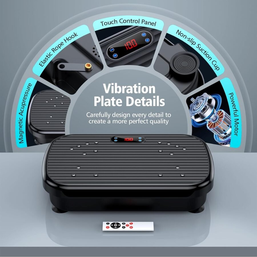 Plataforma Vibratoria Eléctrica Con Bandas Elásticas / Control remoto / 200w