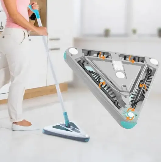 Escoba Barredora Inalámbrica Triangular Con Depósito / Recargable / Con Linterna