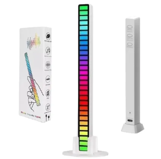 Barra Luz Led RGB USB Audio Rítmica Gamer 18cm