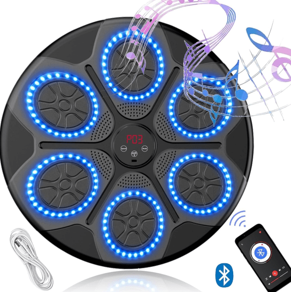 Maquina De Boxeo / Bluetooth / Música / Luces Led / 6 Paneles
