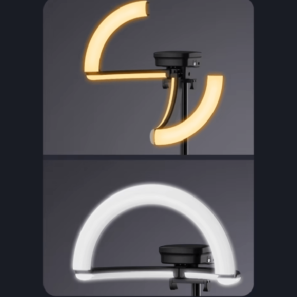 Aro De Luz Led 26cm Con Soporte Para Celular / 18W / Trípode 1.9mt Retráctil / Recargable / Inalámbrico / Portable / 4000MAH