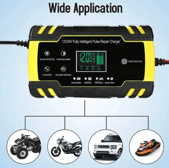 Cargador De Batería FOXSUR / 12V-8A / 24V-4A