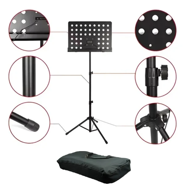 Atril Soporte Para Partituras Con Apoyo Y Agarre 139cm / Con Bolso Para Transportarlo