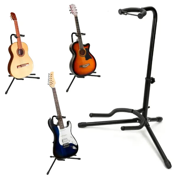 Soporte Para Guitarra / Bajo De Pie Regulable Universal