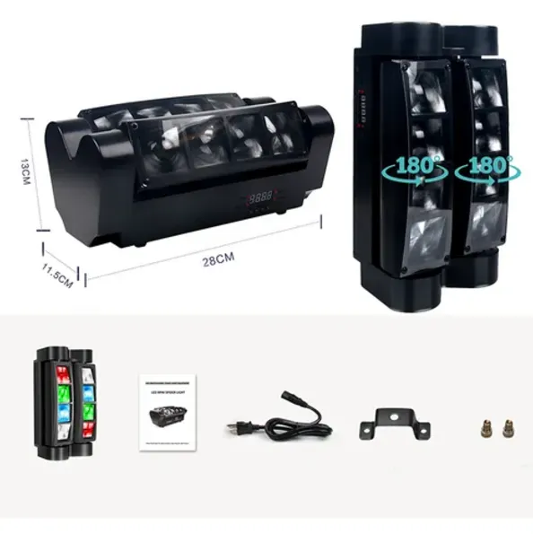 Luz Escenario Led RGBW Cabezal Móvil 220V