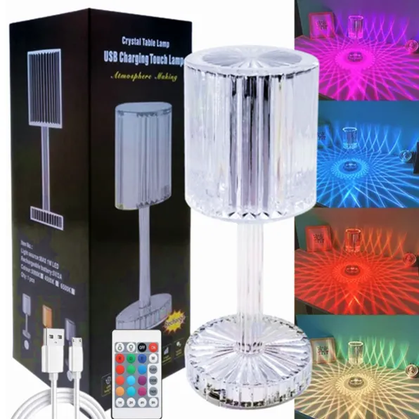 Lampara Portátil RGB Táctil Con Control / A RAYAS