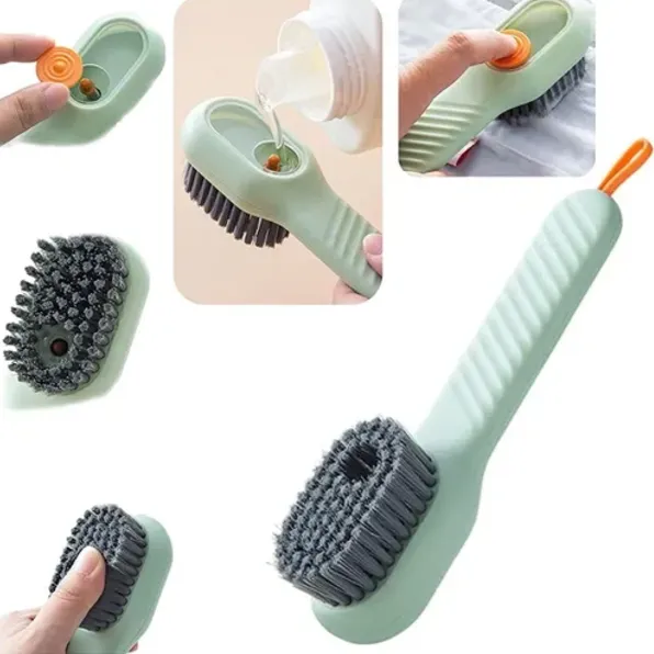 Cepillo De Limpieza Con Dispensador de Jabón