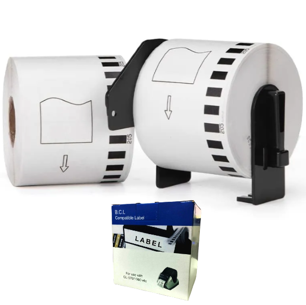 Rollo Genérico Para Etiquetadora Brother Con Soporte / Desde QL-570 Hasta QL-1060 / Ancho 6CM Largo 30MT