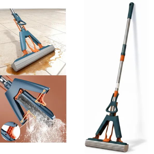 Mopa Trapeador Auto-Escurrible Retirable / Con Barrote de 1.2mt