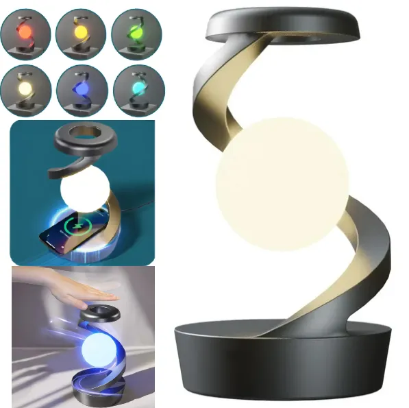 Lampara Luces Led Escritorio Con Levitación / Carga Inalámbrica QI / Táctil